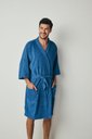 Ver imagem 1 de Roupao Felpudo Adulto Quimono Malibu Gg - Azul