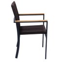 Ver imagem 3 de Cadeira de Jantar Poltrona Área Gourmet Varanda Confortável de Alumínio e Corda Náutica Marrom