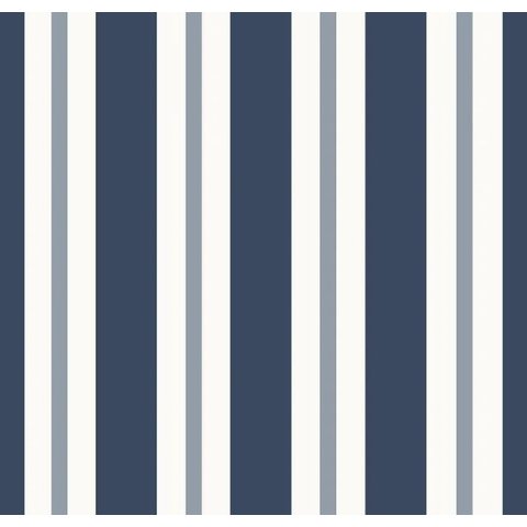 Papel de Parede Bobinex Revoada - Listras Azul Marinho 4454