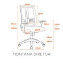Ver imagem 2 de Cadeira para Escritório Giratória Diretor NR17 Montana Fratini