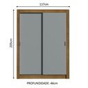 Ver imagem 4 de Guarda-roupa Solteiro Madesa Denver 2 Portas de Correr