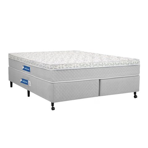 Cama Box + Colchão Netsono King Class One Face Tecnopedic 180x200x52cm