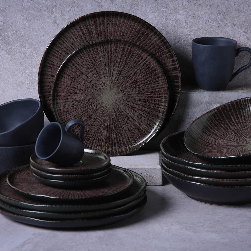 CONJUNTO C/ 6 PRATOS FUNDO BIO STONEWARE CERNE Ø 22,5cm - 2