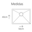 Ver imagem 3 de Cuba Inox Escovado Quadrada 50x40 Gourmet Com Acessórios