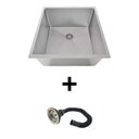 Ver imagem 1 de Cuba Inox Escovado Quadrada 50x40 Gourmet Com Acessórios