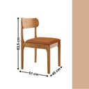 Ver imagem 4 de Conjunto de Mesa Jantar Bellini Tampo 180cm Laqueado Canto Moeda 6 Cadeiras Off White Star Caramelo/Imbuia Natural/Cinamomo Imbuia/ Marrom