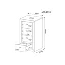 Ver imagem 2 de Multiuso Escritório ME4133 c/ 4 Gavetas e Rodízios Branco - Tecno Mobili