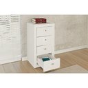 Ver imagem 3 de Multiuso Escritório ME4133 c/ 4 Gavetas e Rodízios Branco - Tecno Mobili