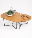 Ver imagem 2 de Conjunto de Mesa de Centro de Metal Orgânica Pietra Industrial