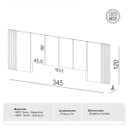 Ver imagem 6 de Cama Casal King com Cabeceira Ripada 3,45m e 02 Mesas de Cabeceira 100% MDF Cor:Off White com Freijó