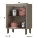 Ver imagem 3 de Balcão 2 Portas 60cm Connect Duna/cristal com Tampo - Móveis Henn