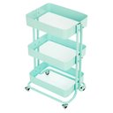 Ver imagem 3 de Carrinho Organizador Multiuso Anm6077 Anima Office 3 Cestos Fixos em Aço Verde Claro