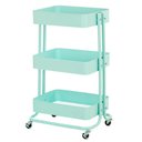 Ver imagem 1 de Carrinho Organizador Multiuso Anm6077 Anima Office 3 Cestos Fixos em Aço Verde Claro
