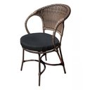 Ver imagem 2 de Conjunto de Mesa Fibra Sintética Amsterdã - 4 Poltronas + 1 Mesa - Tecido Duna Preto