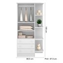 Ver imagem 4 de Quarto de Bebê Doce Sonho Completo c/ Rodízios Qmovi Branco