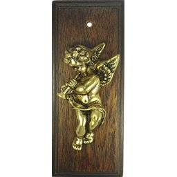 Quadro Infantil Anjo: Durma Bem em Latão e Madeira Reciclado | Artesanal e Encantador - Loja da SAT - 1