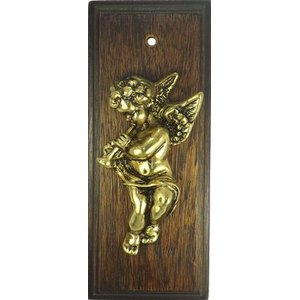 Quadro Infantil Anjo: Durma Bem em Latão e Madeira Reciclado | Artesanal e Encantador - Loja da SAT