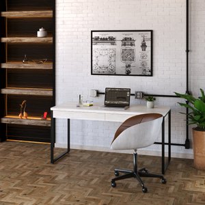 Mesa Para Escritório Estilo Industrial 1,50x0,60 C/2 Gavetas