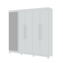Ver imagem 3 de Guarda-Roupa Casal com Sapateira 5 Portas 1 Porta Espelhada Diamante Gelius Móveis