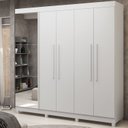 Ver imagem 1 de Guarda-Roupa Casal com Sapateira 5 Portas 1 Porta Espelhada Diamante Gelius Móveis