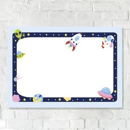 Lousa Magnética Imã Infantil Espaço Sideral - 1