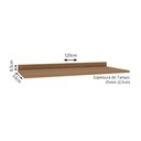 Ver imagem 2 de Tampo para Balcão 120cm em MDP 25mm com Acabamento em BP Luciane Móveis