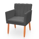 Ver imagem 4 de Kit 2 Poltronas Recepção Cecília Cinza Biselos Decor