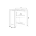 Ver imagem 4 de Mesa de Cabeceira 1 Gaveta Madeira Maciça Osiris Branco/freijó- G74 - Gran Belo
