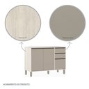 Ver imagem 7 de Balcão de Pia sem Tampo para Cozinha 120cm 2 Portas de Abrir, 3 Gavetas Linea Luciane Móveis