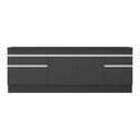 Ver imagem 6 de Kit com 2 Balcões de Cozinha 150cm e 70cm com Rodapé Veneza Multimóveis V2108 Preto/branco