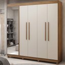 Ver imagem 1 de Guarda-Roupa Casal com Sapateira 5 Portas 1 Porta Espelhada Diamante 