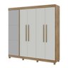 Guarda-Roupa Casal com Sapateira 5 Portas 1 Porta Espelhada Diamante  - 3