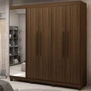 Ver imagem 1 de Guarda-Roupa Casal com Sapateira 5 Portas 1 Porta Espelhada Diamante Gelius Móveis