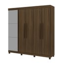 Ver imagem 3 de Guarda-Roupa Casal com Sapateira 5 Portas 1 Porta Espelhada Diamante Gelius Móveis