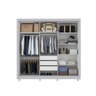 Guarda-Roupa Casal 3 Portas 1 Porta Espelhada Imperial Gelius Móveis - 2