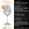 Kit 6 Taças Vinho Cristal Titânio Bohemia Tulipa Optic 350ml - 4
