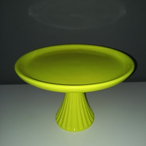 Boleira Neon Rosa Cerâmica Casa Dami Decor Verde