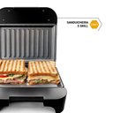 Ver imagem 2 de Sanduicheira e Grill Philco PGR26A Inox Antiaderente 800W Preto 110V