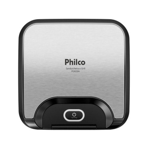 Sanduicheira e Grill Philco PGR26A Inox Antiaderente 800W Preto 110V