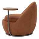 Ver mais imagens de Poltrona Orgânica Kaira com Mesa Lateral Esquerda Base Fixa Titânio Bouclé Terracota - Nexta Casa