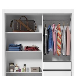Guarda-Roupa Solteiro 2 Portas 1 Porta Espelhada Royale 100% MDF - 6
