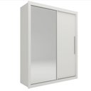 Ver imagem 7 de Guarda-Roupa Solteiro 2 Portas 1 Porta Espelhada Royale 100% MDF Branco