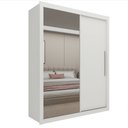 Ver mais imagens de Guarda-Roupa Solteiro 2 Portas 1 Porta Espelhada Royale 100% MDF Branco