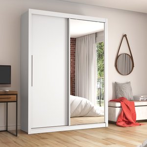 Guarda-Roupa Solteiro 2 Portas 1 Porta Espelhada Royale 100% MDF