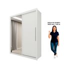 Ver imagem 6 de Guarda-Roupa Solteiro 2 Portas 1 Porta Espelhada Royale 100% MDF Branco