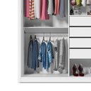 Ver imagem 6 de Guarda-Roupa Casal 3 Portas 1 Porta Espelhada Royale 100% MDF Branco/Acetinado