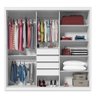 Guarda-Roupa Casal 3 Portas 1 Porta Espelhada Royale 100% MDF - 12