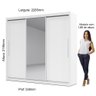 Guarda-Roupa Casal 3 Portas 1 Porta Espelhada Royale 100% MDF - 10