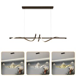 Lustre Pendente Moderno Sinus Led 45w 3 em 1 em Alumínio Preto para Ambientes Sofisticados - 4