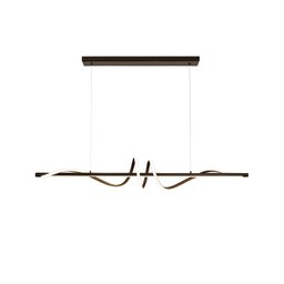 Lustre Pendente Moderno Sinus Led 45w 3 em 1 em Alumínio Preto para Ambientes Sofisticados - 6